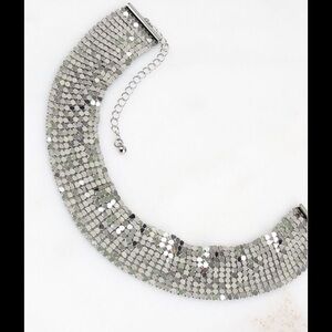 Metallic Silver ✨ Disco Ball ✨ Choker Necklace
